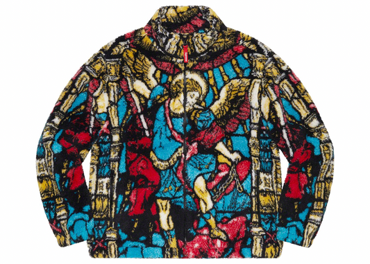 Supreme Saint Michael Fleece Jacket White