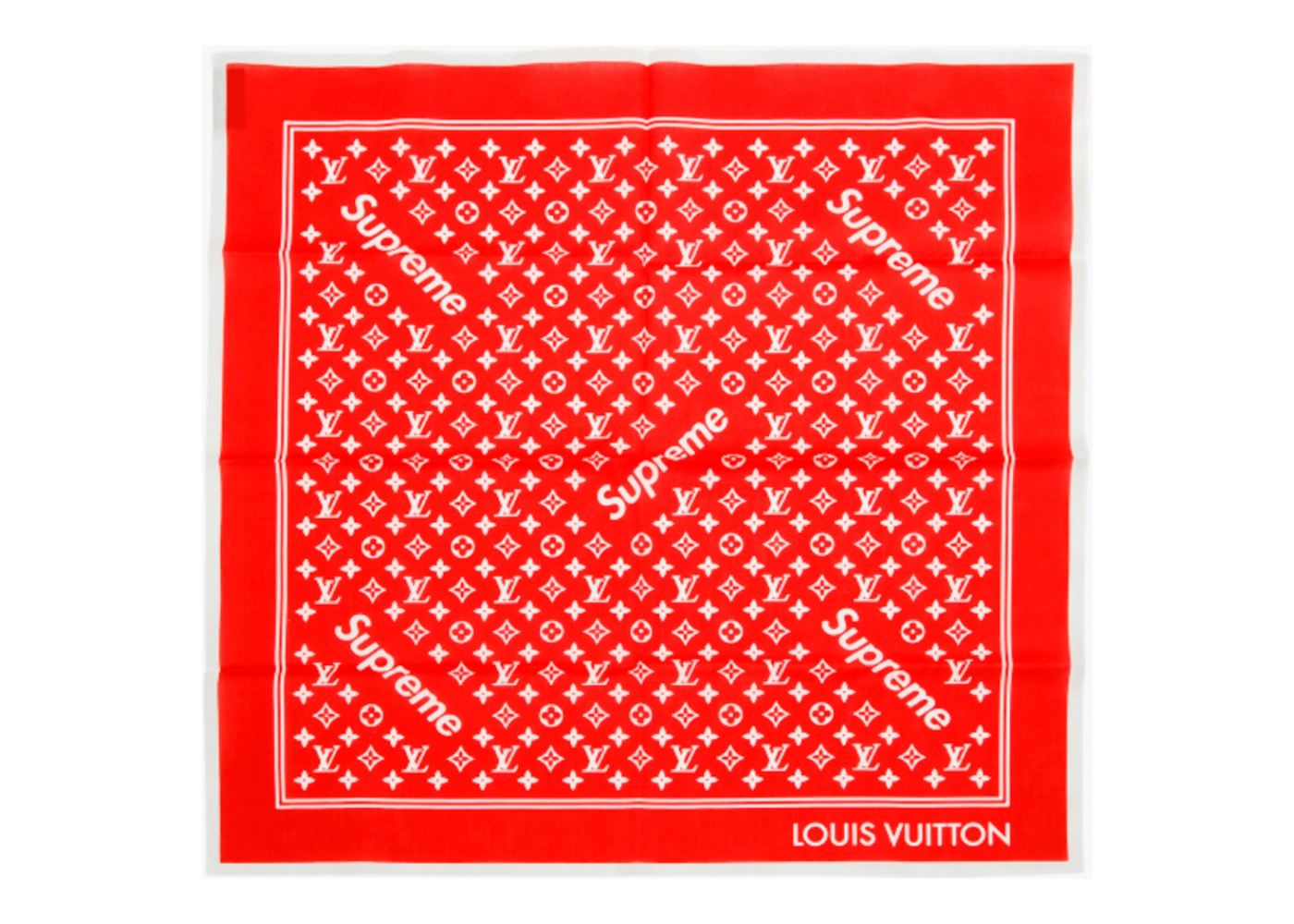 Supreme x Louis Vuitton Monogram Bandana Red