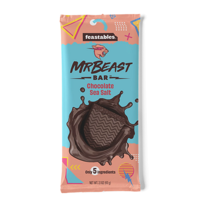 Feastables Mr Beast Sea Salt Dark Chocolate Bar, 60g