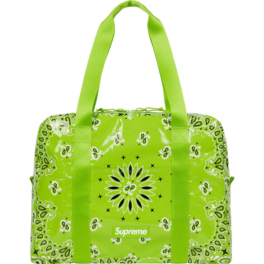 Supreme Bandana Tarp Small Duffle Bag Bright Green