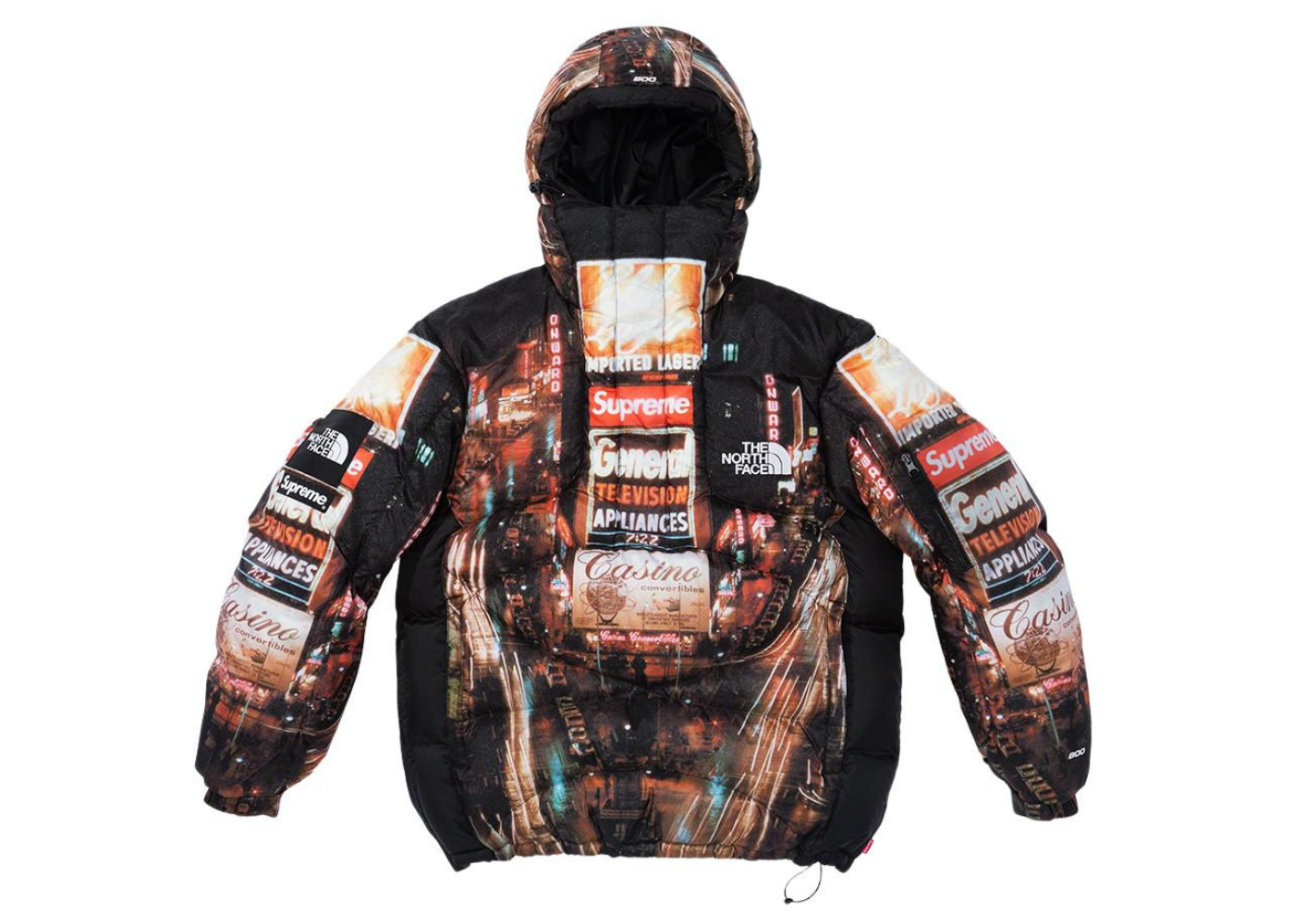 Supreme The North Face 800-Fill Half Zip Hooded Pullover Times Square  #