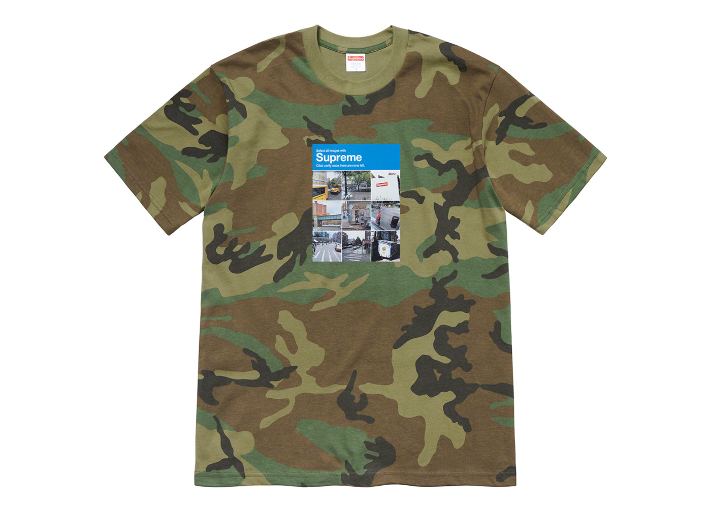 Supreme Verify Tee Woodland Camo