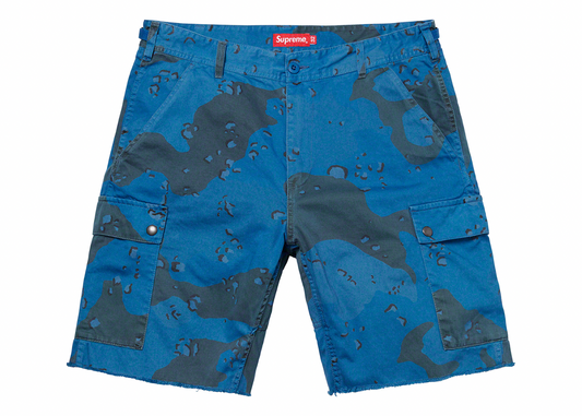 Supreme Overdyed Camo Cargo Short Blue #