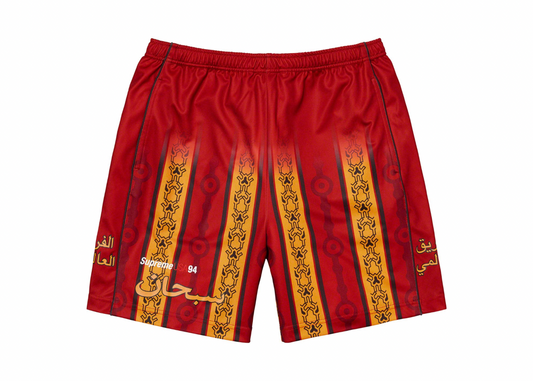 Supreme Arabic Logo Soccer Short Red