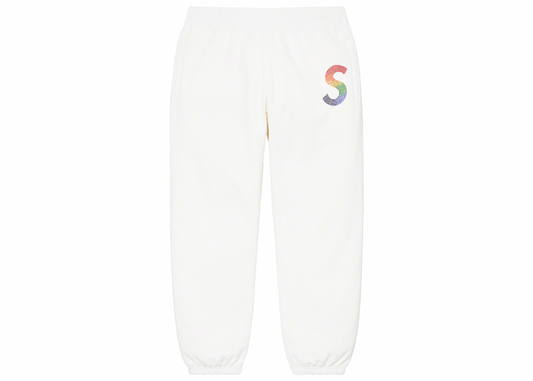 Supreme Swarovski S Logo Sweatpant White