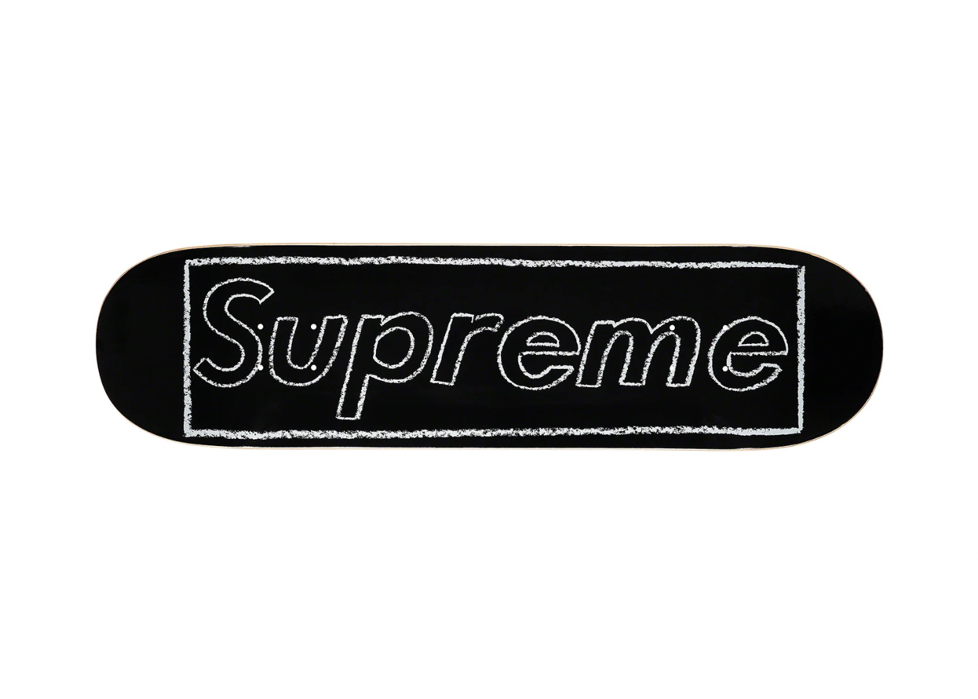 Supreme KAWS Chalk Logo Skateboard Deck Black