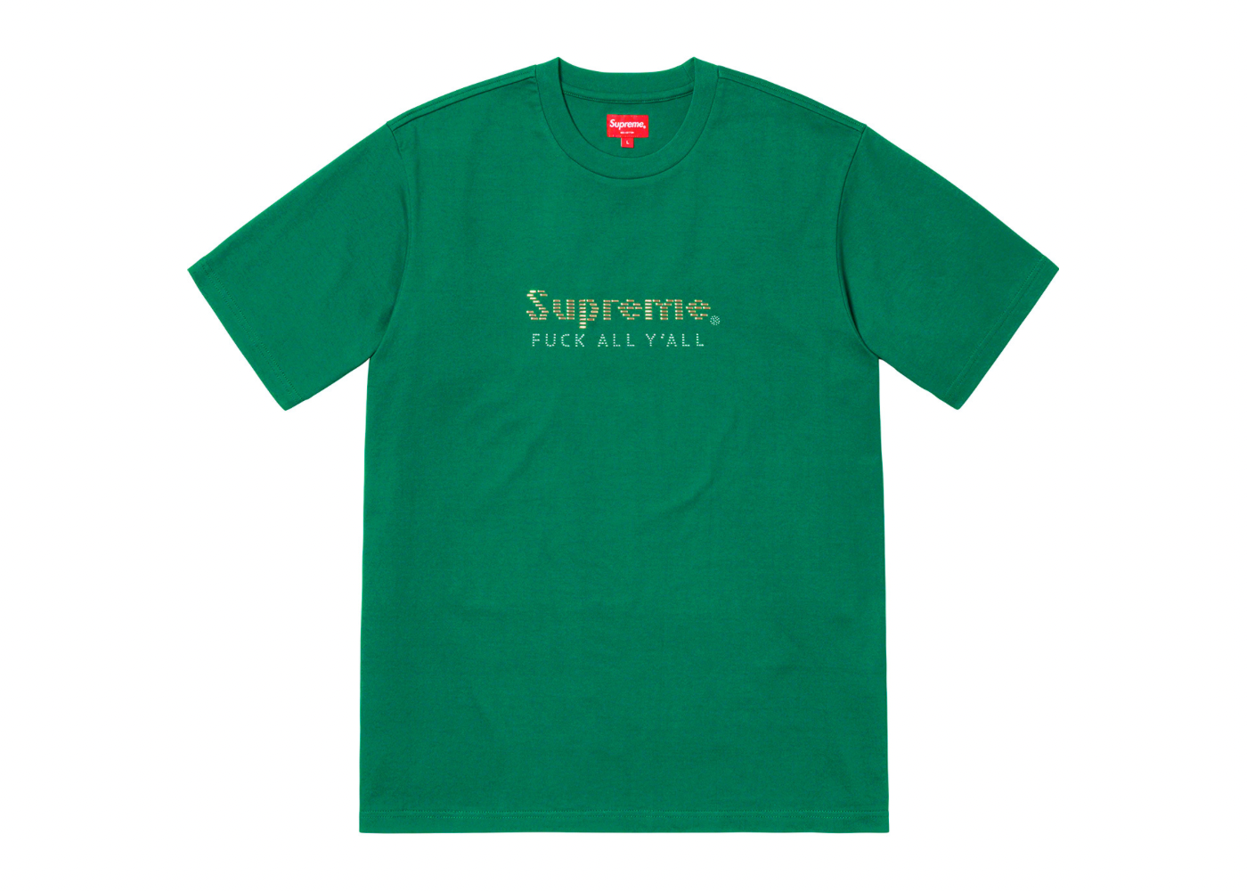 Supreme Gold Bars Tee Green