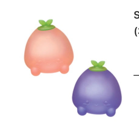 Top Trenz Super Duper Sugar Squisher Mini Fruits – Grape & Peach