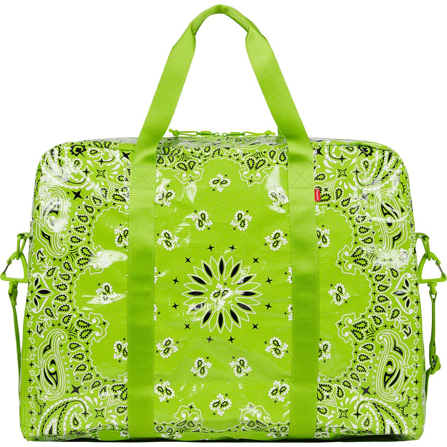 Supreme Bandana Tarp Large Duffle Bag Bright Green