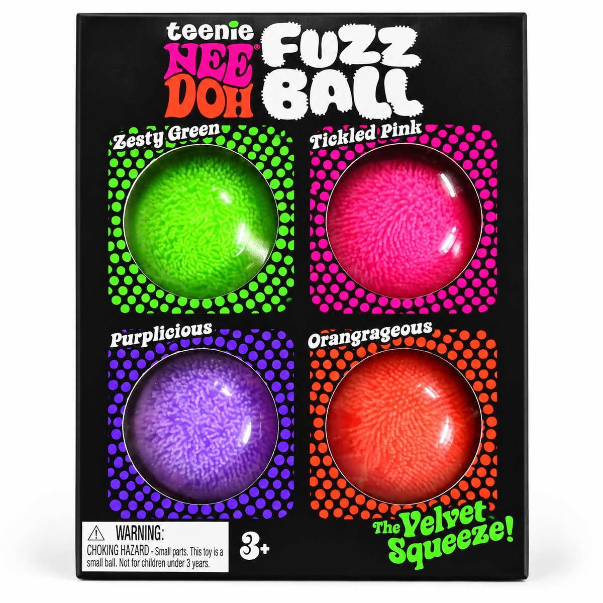 Nee Doh Teenie Fuzz Ball 4 Pack