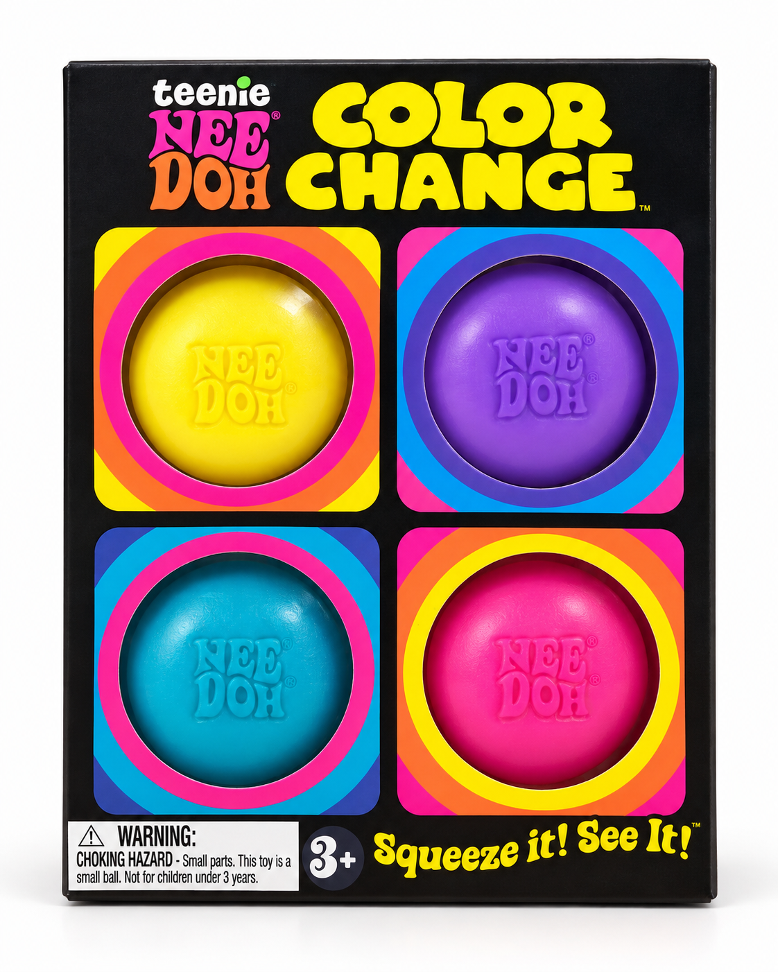 Nee Doh Teenie Color Change 4 pack