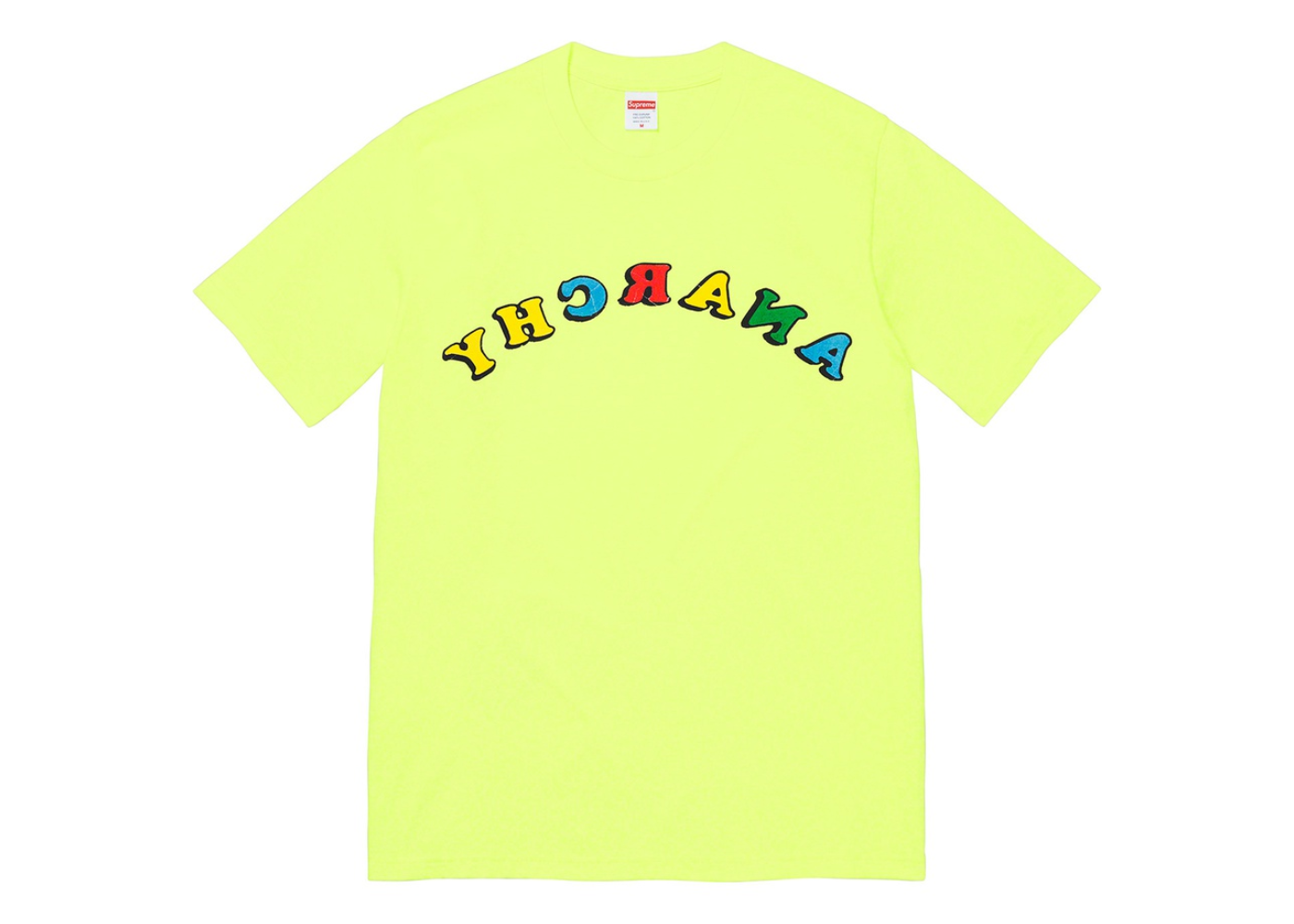 Supreme Jamie Reid Anarchy Tee Bright Yellow