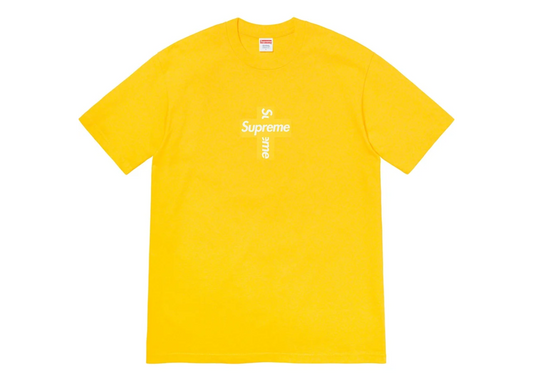 Supreme Cross Box Logo Tee Yellow