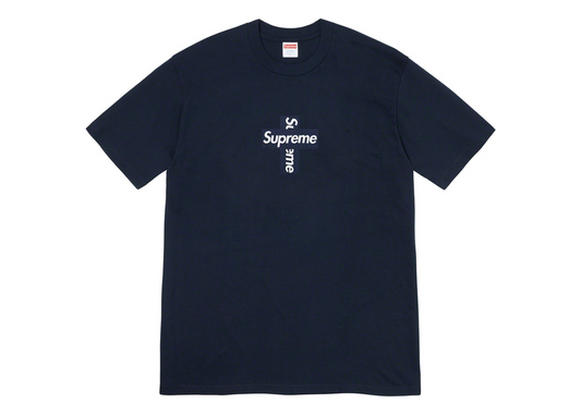 Supreme Cross Box Logo Tee Navy