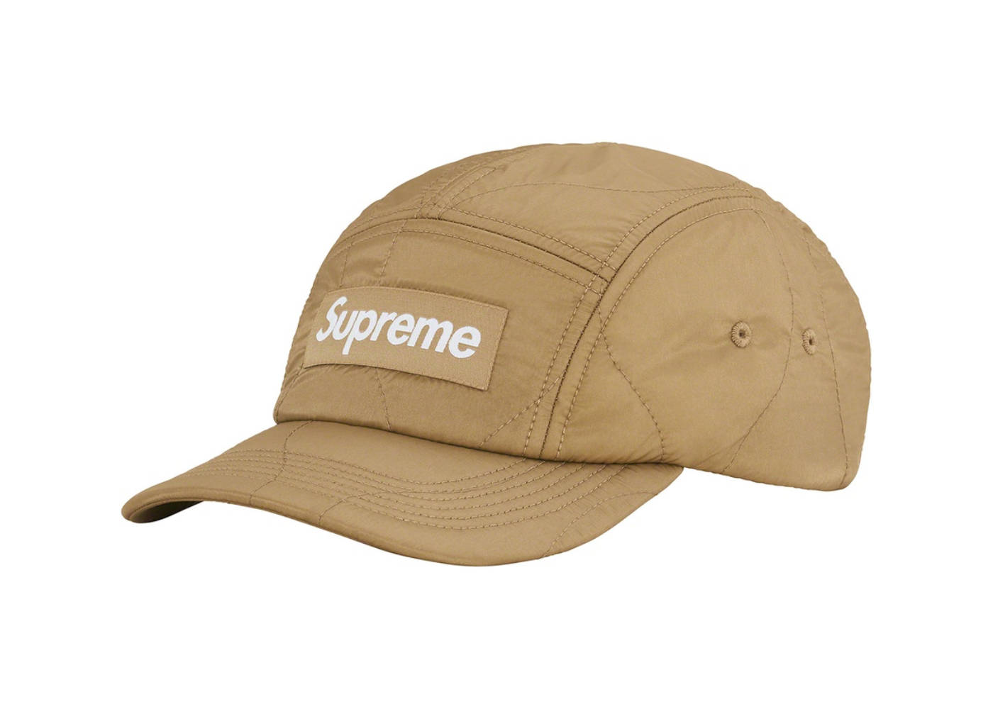 Supreme Quilted Liner Camp Cap Gold