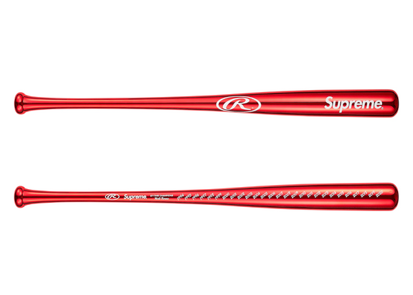 バット Supreme Rawlings  Wood Baseball Bat red Supreme Rawlings Chrome Maple Wood Baseball Bat Red – Mood Toronto