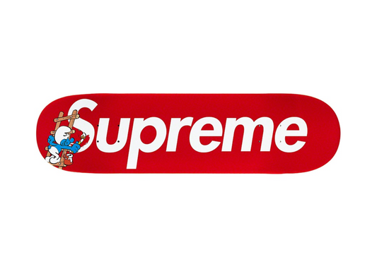 Supreme Smurfs Skateboard Red