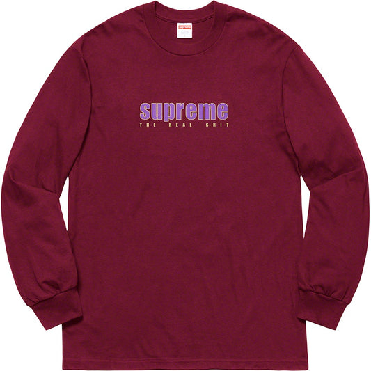 Supreme The Real Shit L/S Tee Burgundy