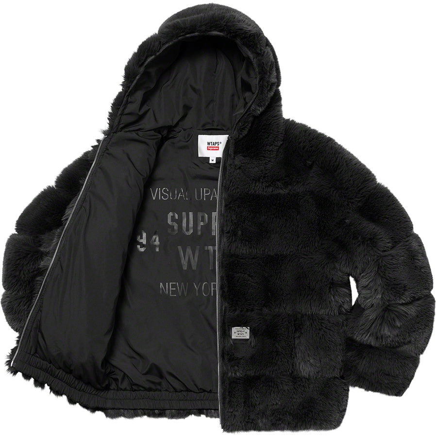 Supreme WTAPS Faux Fur Hooded Jacket Black