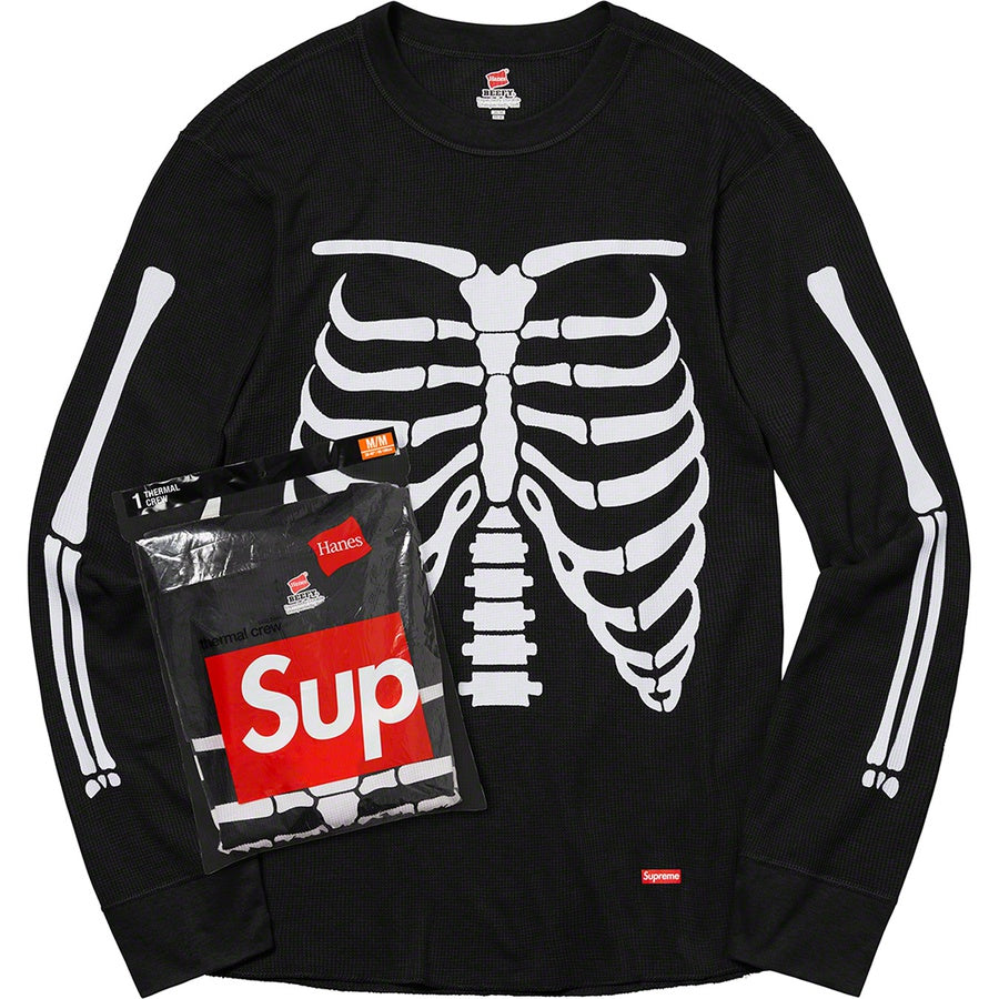 Supreme Hanes Bones Thermal Crew (1 Pack) Black