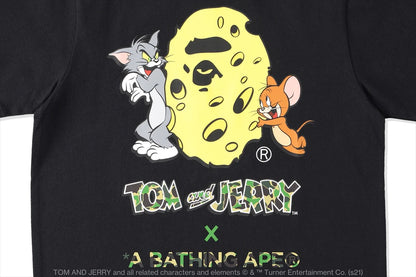 BAPE x Tom and Jerry Cheese Ape Head Womens Tee Black