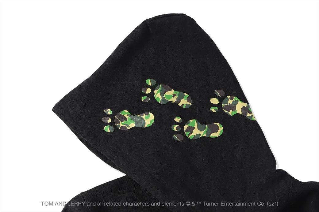 BAPE x Tom and Jerry Footprints Pullover Hoodie Black