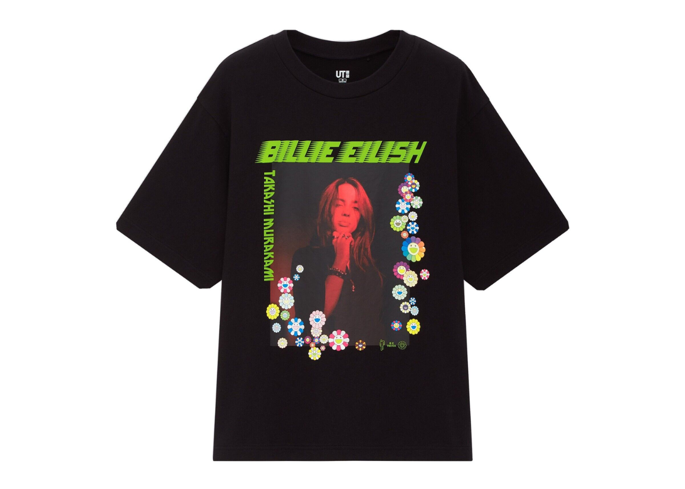 Billie Eilish X Takashi Murakami X Uniqlo Black Graphic T-Shirt