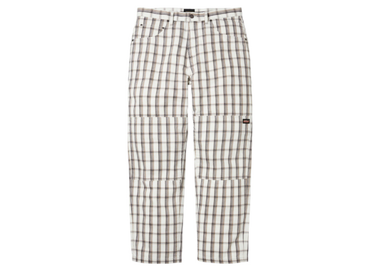 Supreme Dickies Double Knee Baggy Jean White Plaid