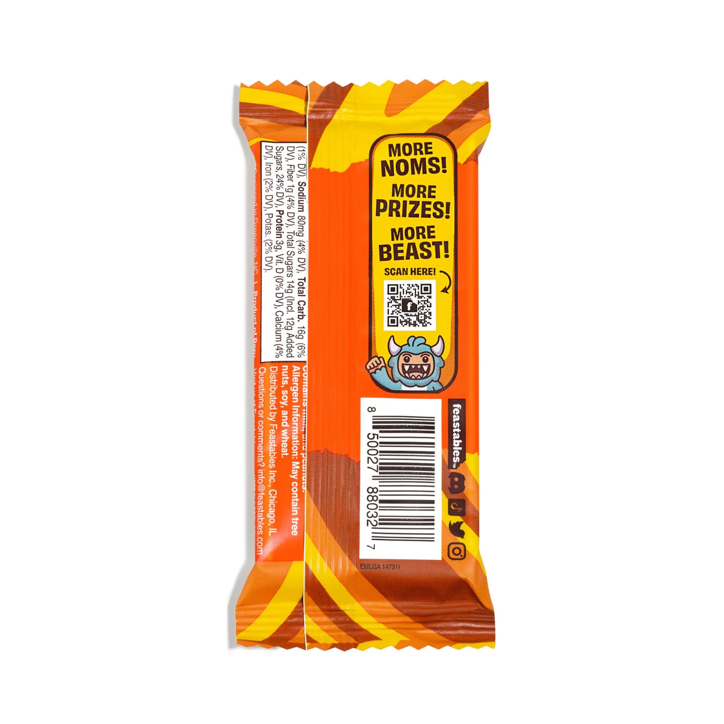 Feastables Mr Beast Deez Nutz Peanut Butter Milk Chocolate Bar, 35g