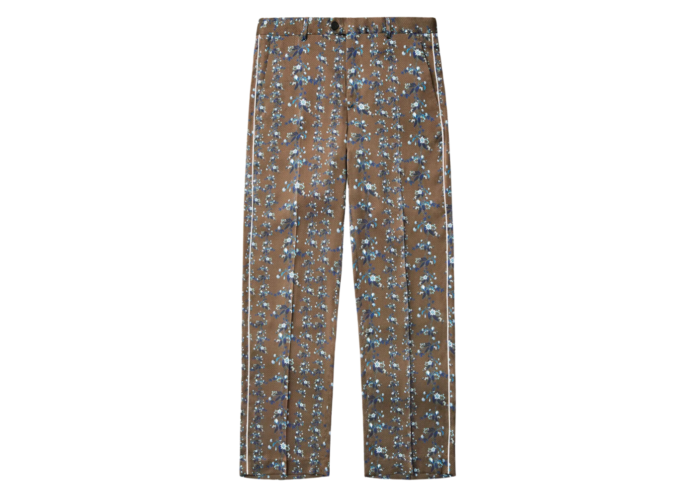 Erdem H&M Women's Brown Floral Silk Pants & Blouse