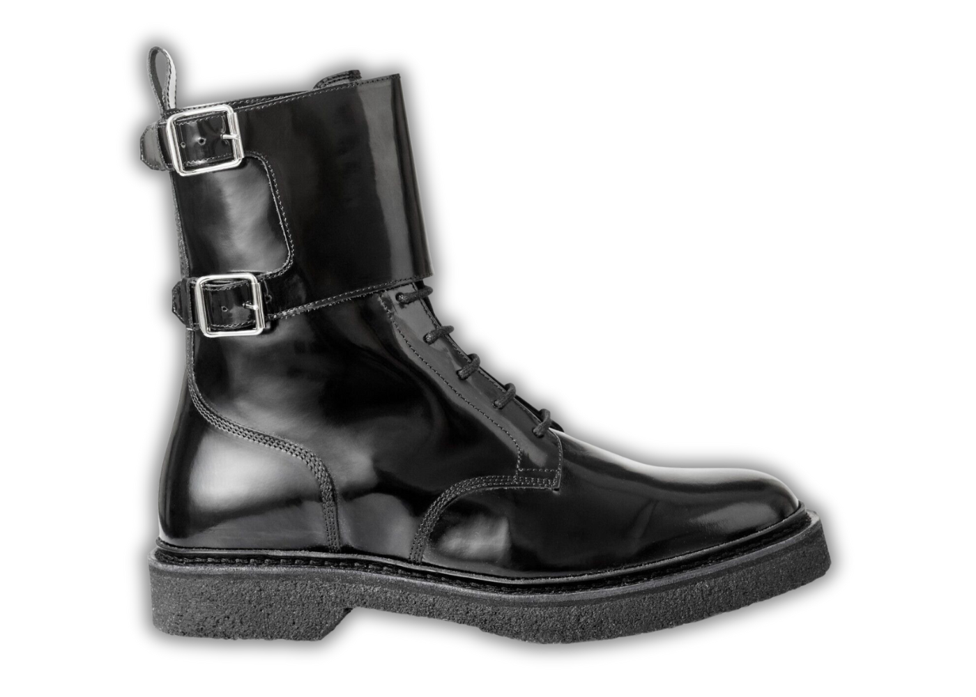 Balmain x H&M Black Patent Leather Boots