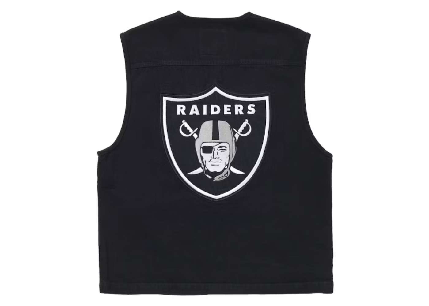 Supreme NFL x Raiders x '47 Denim Vest Black