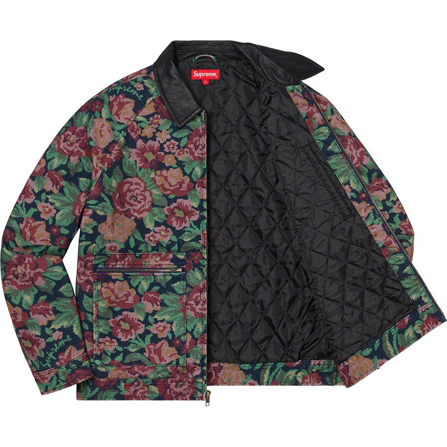 Supreme Leather Collar Work Jacket Digi Floral