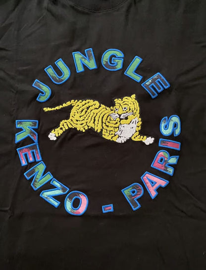Kenzo H&M Tiger Jungle Paris Black Tee-shirt