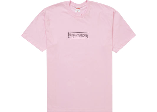 Supreme KAWS Chalk Logo Tee Light Pink