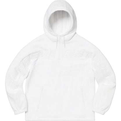 Supreme Polartec Half Zip Hooded Sweatshirt White  #