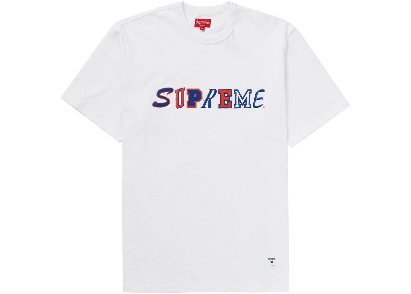 Supreme Collage Logo S/S Top White