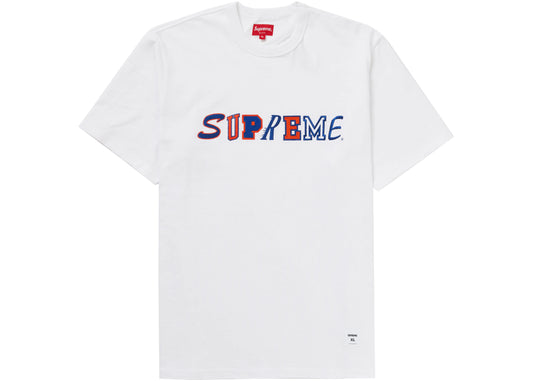Supreme Collage Logo S/S Top White
