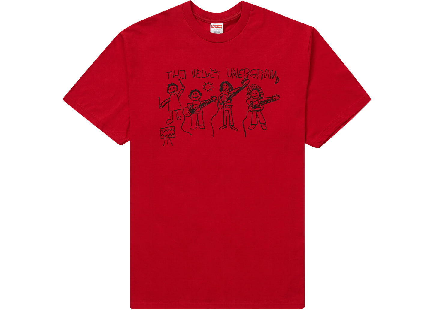 Supreme The Velvet Underground Drawing Tee Red