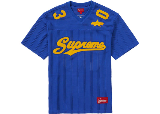 Supreme Mesh Stripe Football Jersey Royal