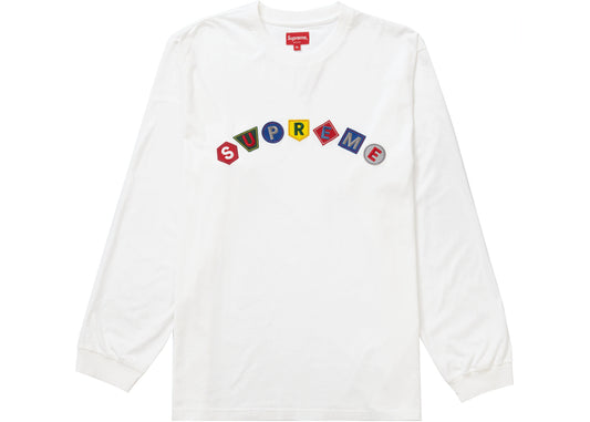 Supreme Geo Arc L/S Top White