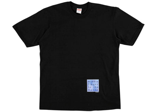 Supreme Middle Finger to the World Tee Black