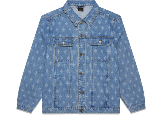 OVO Monogram Denim Trucker Jacket Washed Indigo