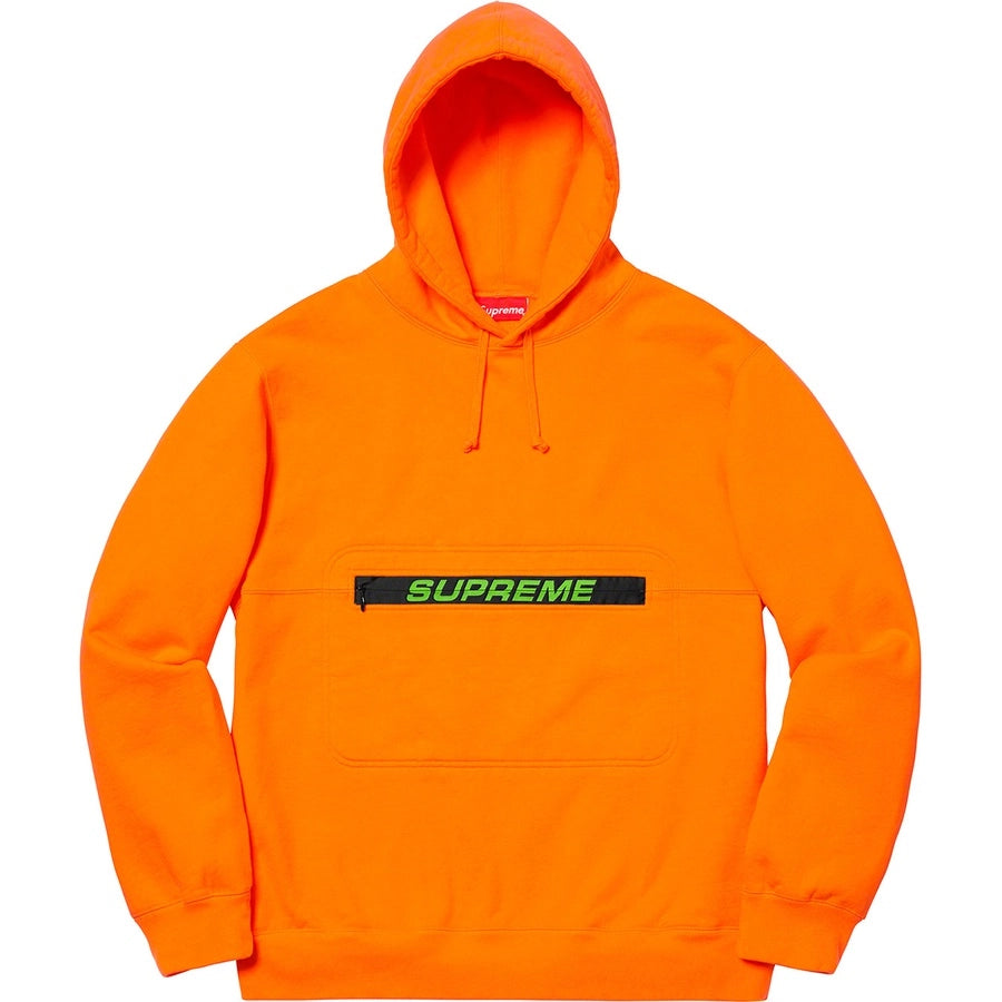 Supreme Zip Pouch Hooded Sweatshirt Orange
