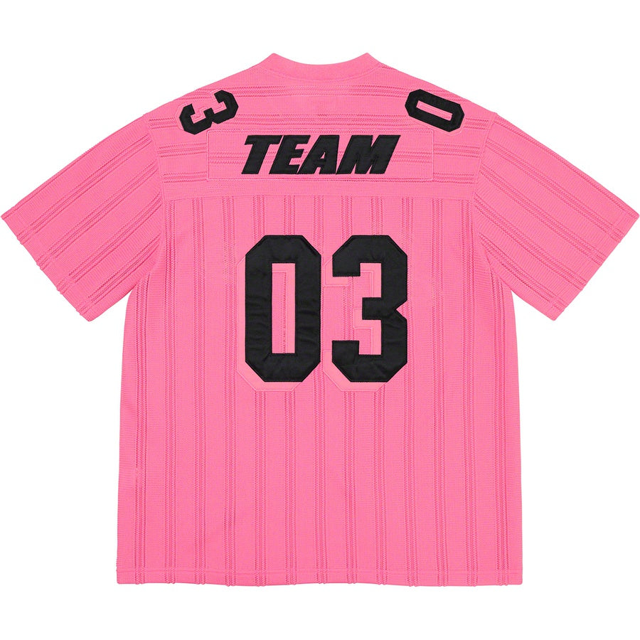 Supreme Mesh Stripe Football Jersey Pink