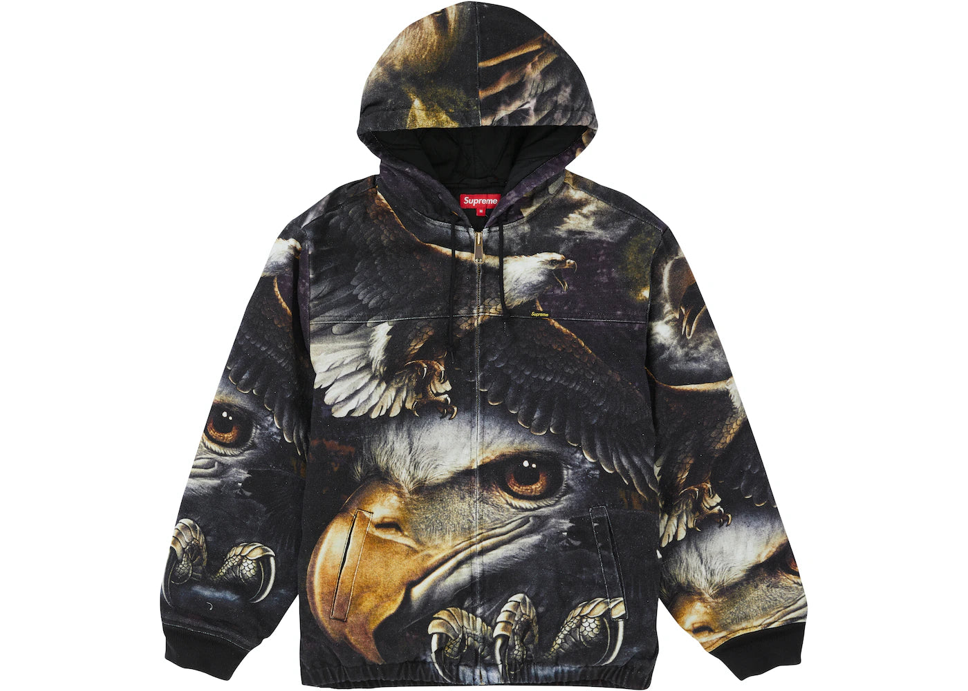 Supreme Eagle Hooded Work Jacket Black