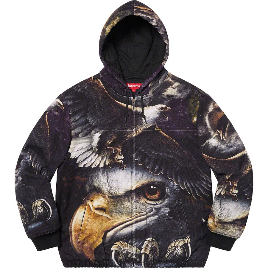 Supreme Eagle Hooded Work Jacket Black