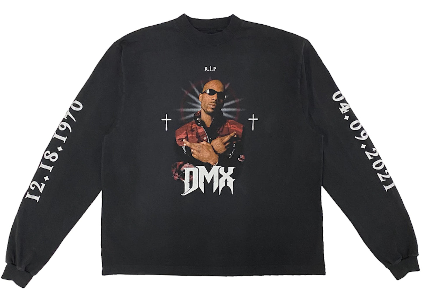 Balenciaga x Yeezy DMX, A Tribute Longsleeve T-Shirt Faded Black