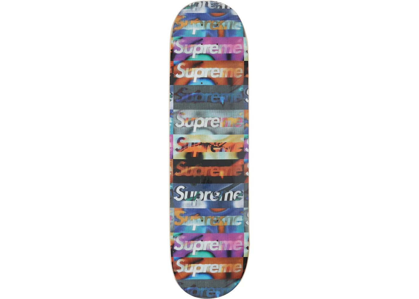 Supreme Distorted Logo Skateboard Deck Black