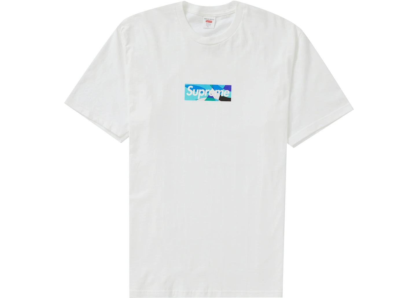 Supreme Emilio Pucci Box Logo Tee White/Blue